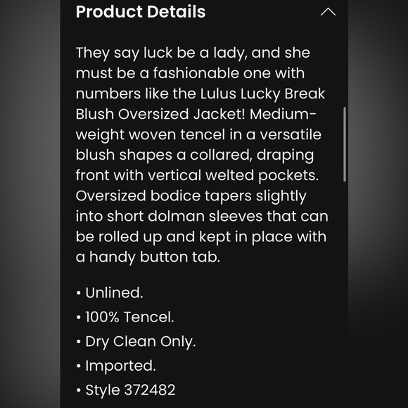 Lulu's Blush Oversized Jacket - Picture 4 of 8